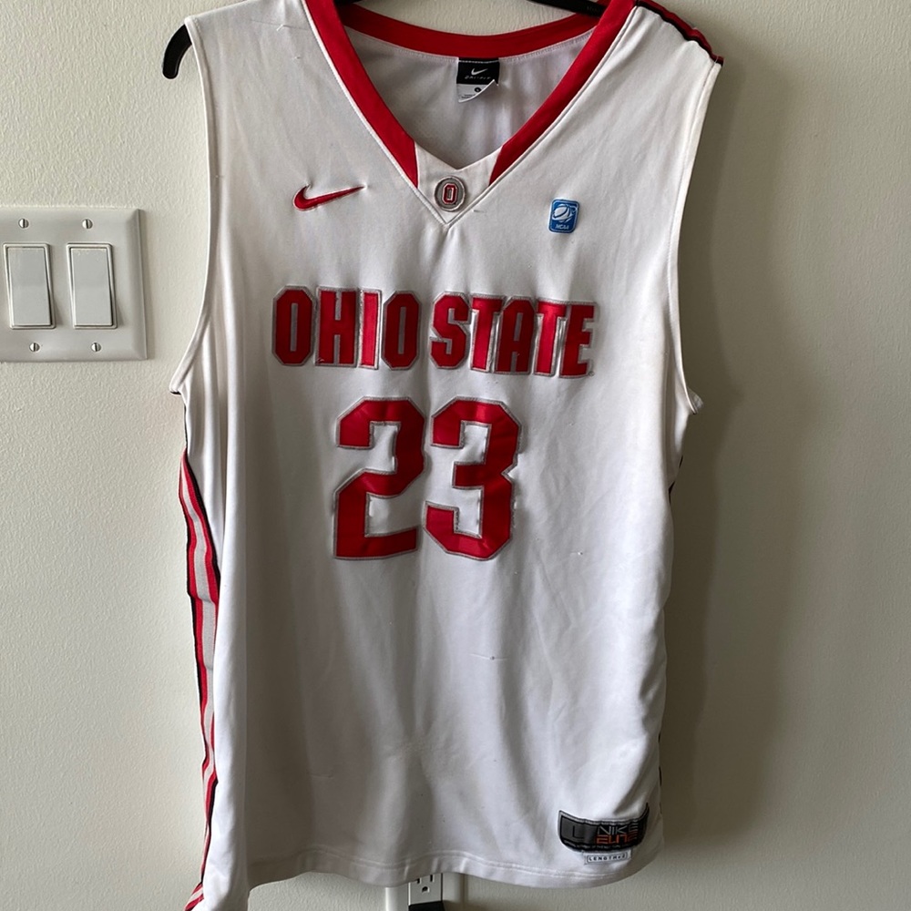 Nike Ohio State Buckeyes Basketball Jersey Mens Size Large White NCAA
